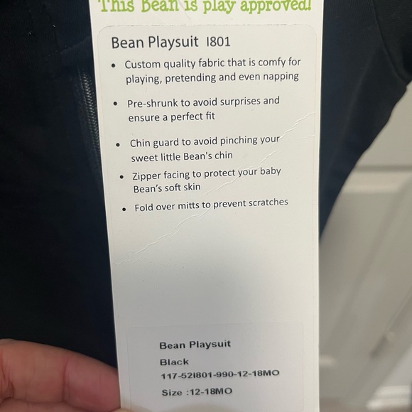 Infant onesie - Peekaboo Beans Beans Playsuit - Picture 5 of 6